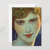 Leenmeisje met oorbellen briefkaart (Voorkant / Achterkant)