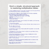 Leer 1 tot 12 vermenigvuldigingsgrafiek | Times Ta Flyer (Achterkant)