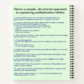 Leer 1 tot 12 vermenigvuldigingsgrafiek | Times Ta Notitieboek (Achterkant)