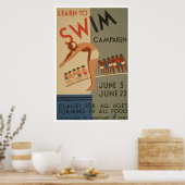 Leer aan SWM NYC 1940 WPA Poster (Keuken)