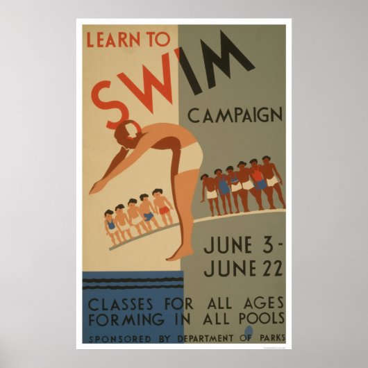 Leer aan SWM NYC 1940 WPA Poster (Voorkant)