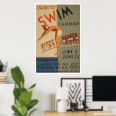 Leer aan SWM NYC 1940 WPA Poster (Thuiskantoor)