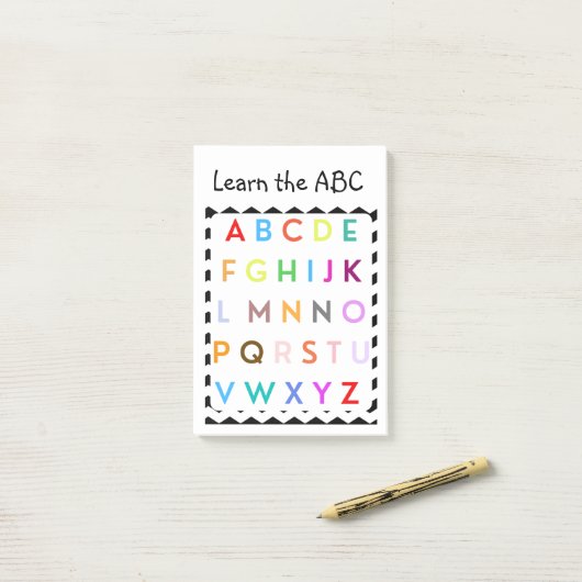 leer ABC Post-it® Notes (Op bureau)