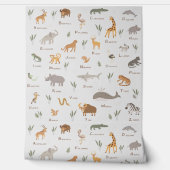 Leer ABC Wild Animals Fun Behang (Afrollen)
