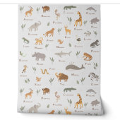 Leer ABC Wilde Dieren Pret Behang (Afrollen)
