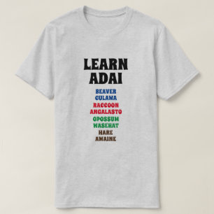 Leer Adai - Bever, Wasbeer, Opossum, Haas T-shirt