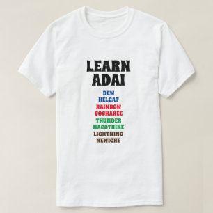 Leer Adai - Dauw, Regenboog, Donder, Bliksem T-shirt