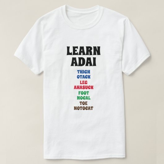 Leer Adai - Thigh, Been, Foot, Toe T-shirt (Design voorkant)