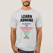 Leer Adyghe - Ant, Butterfly, Duck, Horse T-shirt (Voorkant)