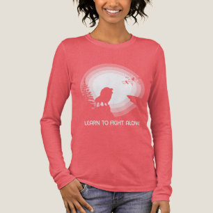 Leer Alleen te Vechten – Leeuw Onder Maanlicht Tri-Blend Shirt