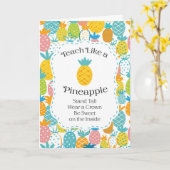 Leer als een ananas waardering kaart (Gele Bloem)