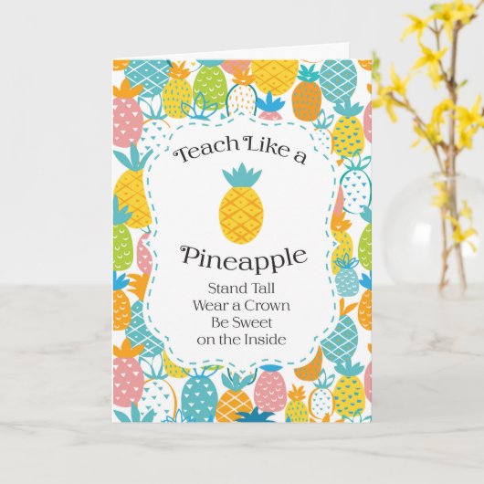 Leer als een ananas waardering kaart (Gele Bloem)