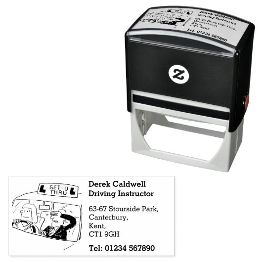 Leer autorijden Instructor Business Zelfinktende Stempel (In situ)