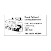 Leer autorijden Instructor Business Zelfinktende Stempel (Design)