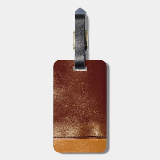 Leer Bagagelabel (Achterkant verticaal)