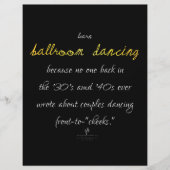 Leer Ballroom Dancing Golden Brass Flyer (Voorkant)