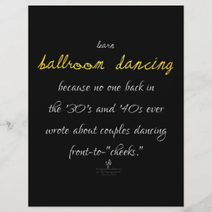 Leer Ballroom Dancing Golden Brass Flyer