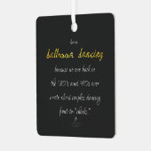 Leer Ballroom Dancing Golden Brass Metalen Ornament (Voorkant links)