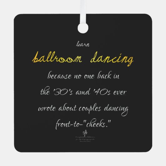 Leer Ballroom Dancing Golden Brass Metalen Ornament (Voorkant)