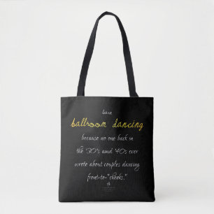 Leer Ballroom Dancing Golden Brass Tote Bag
