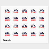 LEER / BD REGENBOOG RONDE STICKER (Vel)