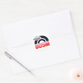 LEER / BD REGENBOOG RONDE STICKER (Envelop)