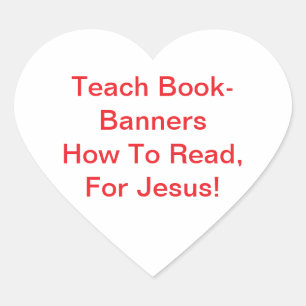 Leer Boek-Banners Lezen Hankamer Artjunkhaus Hart Sticker