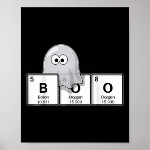 Leer chemie met geesten leraar Boo Halloween Poster