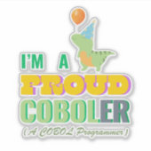 Leer Cobol programmeren en wees trots Sticker (Voorkant)