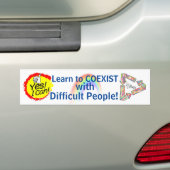 Leer coëxistentie met moeilijke mensen ... signale bumpersticker (Op auto)