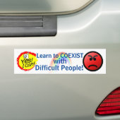 Leer coëxistentie met moeilijke mensen ... signale bumpersticker (Op auto)