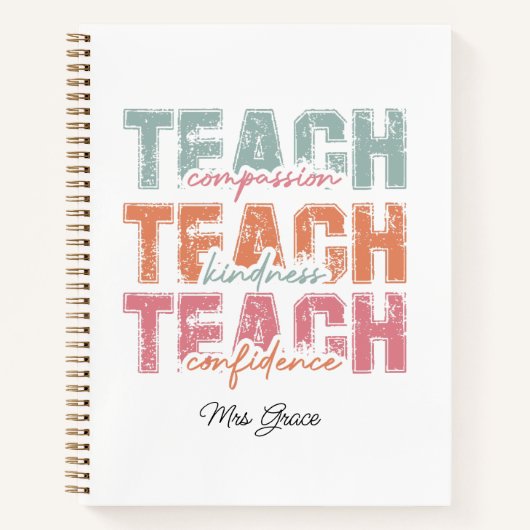 Leer compassie vriendelijkheid, gepersonaliseerde  notitieboek (Voorkant)