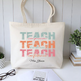 Leer compassie vriendelijkheid, gepersonaliseerde  tote bag