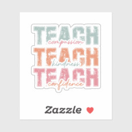 Leer compassie vriendelijkheid vertrouwen sticker