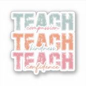 Leer compassie vriendelijkheid vertrouwen sticker (Voorkant)