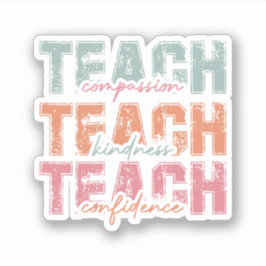 Leer compassie vriendelijkheid vertrouwen sticker