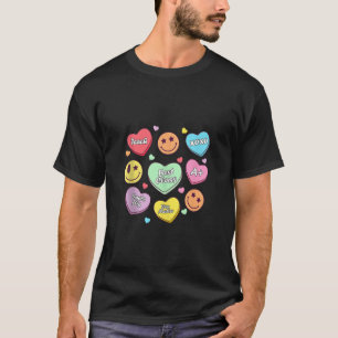 Leer Conversation Hearts Snoep School Teacher Val T-shirt