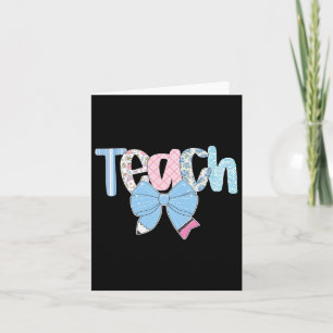 Leer Coquette Boog Leraar Happy First Day Terug na Kaart
