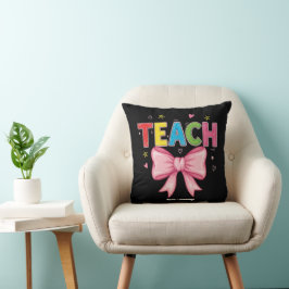 Leer Coquette Bow Crayon Docent Kinder Grappig Kussen