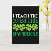 Leer Cute Kleine Shamrocks Clover St Patricks D Kaart (Gele Bloem)