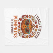 Leer Cute Pumpkins Patch Halloween Zonnebril_1 Fleece Deken (Voorkant (Horizontaal))