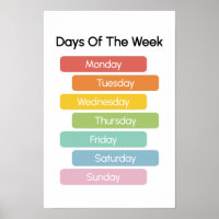 Leer dagen van de week