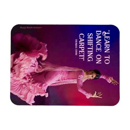 Leer dansen op een schuivend tapijt magneet (Horizontaal)