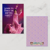 Leer dansen op een schuivend tapijt notitiekaartje (Voorkant / Achterkant)