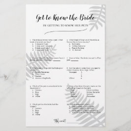 Leer de bruid kennen door haar huisdieren te leren