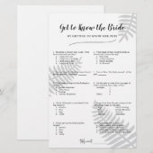 Leer de bruid kennen door haar huisdieren te leren (Voorkant / Achterkant)