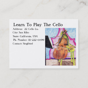Leer de Cello te spelen Visitekaartje