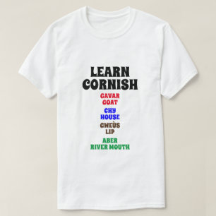 Leer de Cornish - Goat, House, Lip, River Mouth T-shirt