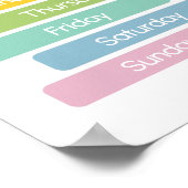 Leer de dagen van de week poster (Hoek)