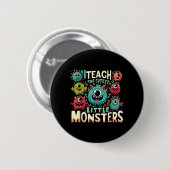 Leer de Grappigste Kleine Monsters Leraar Hallowee Ronde Button 5,7 Cm (Voorkant /achterkant)